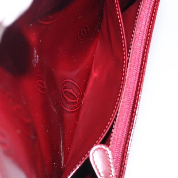 CARTIER Happy Birthday Long Wallet Enamel Bordeaux Auth bs27880 - Picture 13 of 16